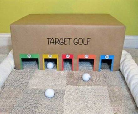 juego mini golf cartón